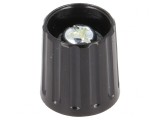 Buton rotativ poliamidă negru 6mm 15x16.3mm