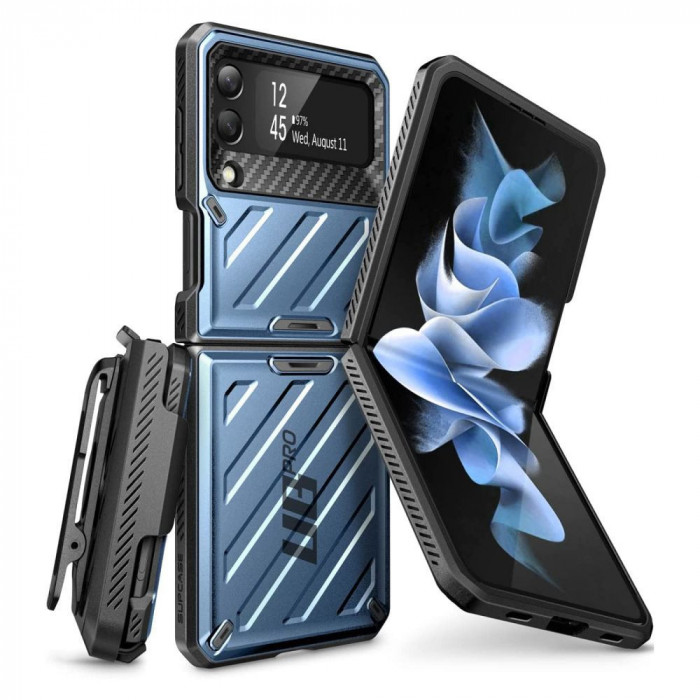 Husa Supcase Unicorn Beetle Pro pentru Samsung Galaxy Z Flip 4 Albastru