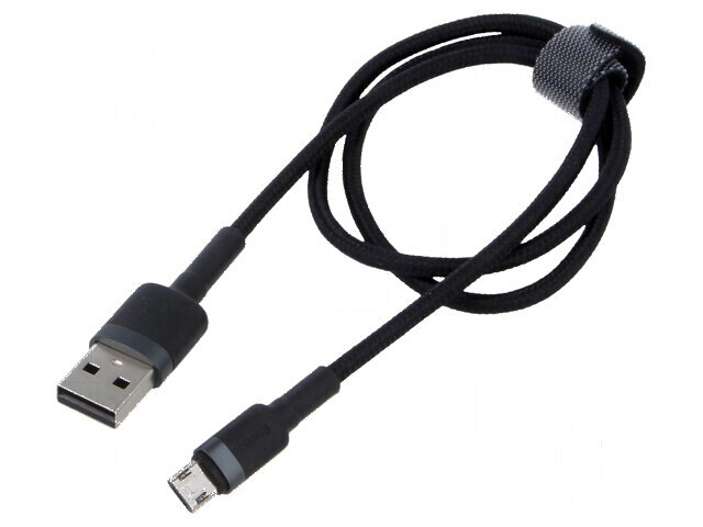 Cablu USB 2.0 High Speed 2m Negru Textil 1,5A