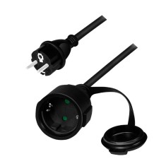 Cablu de alimentare prelungitor, Schuko, 5m, 3x1.5mm2, 250V / 16A, black, Logilink &amp;quot;LPS102&amp;quot; (timbru verde 0.18 lei) foto