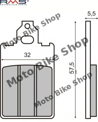 MBS Placute frana Malaguti F15 MCB578, Cod Produs: 225100070RM foto