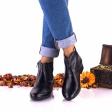 Cumpara ieftin Oferta marimea 37, Botine dama negre din piele naturala cu fermoar - LNA275NP