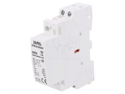Contactor 2-polar 25A 24VDC NOx2 STM-25-20 foto