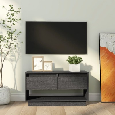 Gossi comoda tv, gri, 74x34x40 cm, lemn masiv de pin foto