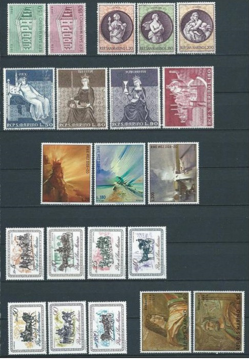 C5406 - San Marino 1969 - anul complet,timbre nestampilate MNH