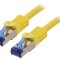 Patch Cord S/FTP Cat6a Galben 0.5m LSZH