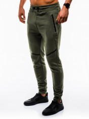 Pantaloni barbati de trening verde slim fit sport street model nou P742 foto