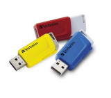 Stick USB Verbatim Store &#039;n&#039; Click, 16 GB, USB 3.2, 3 buc.(Rosu/Galben/Albastru)