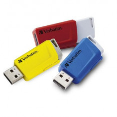 Stick USB Verbatim Store 'n' Click, 16 GB, USB 3.2, 3 buc.(Rosu/Galben/Albastru)
