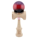 Jucarie de indemanare din lemn, Kendama X, Flippy Big Cups V2, Super Sticky, 18 cm, Mov, Rosu, Negru