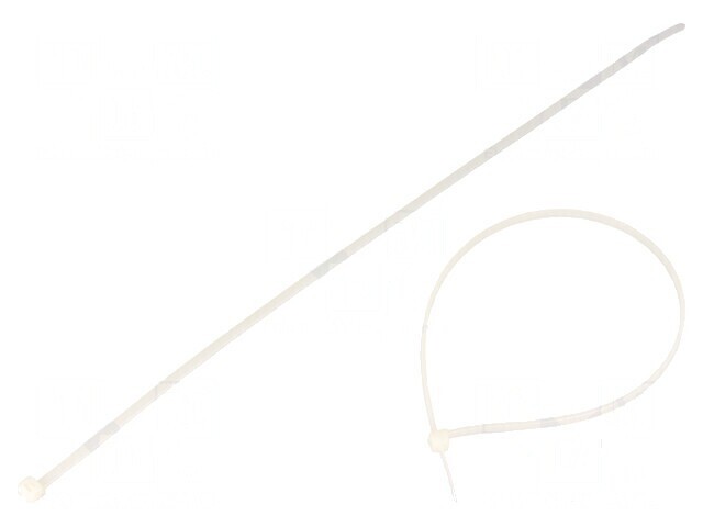 Colier de str&acirc;ngere poliamidă naturală, L: 300mm, W: 3,5mm