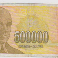 BANCNOTA 500000 DINARI 1994 JUGOSLAVIA