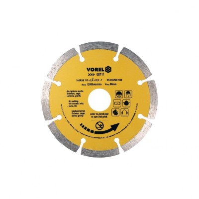 Disc diamantat segmentat 115 mm Vorel 08711 foto