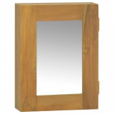 Dulap cu oglinda, 30x10x40 cm, lemn masiv de tec GartenMobel Dekor, vidaXL
