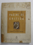 PAGINI DE CRITICA de SAINTE-BEUVE 1940