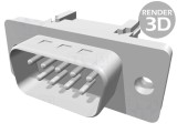 Conector D-Sub 9-Pin Tată pentru Cablu-Bandă IDC 1,27mm