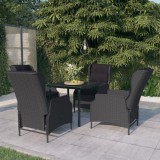 vidaXL Set mobilier pentru grădină, 5 piese, gri &icirc;nchis