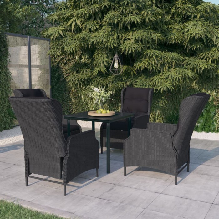 vidaXL Set mobilier pentru grădină, 5 piese, gri &icirc;nchis 3099638