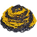 Cumpara ieftin Lant de avertizare, galben si negru, 30 m, plastic