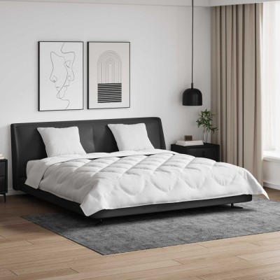 vidaXL Pilotă cu pernă 3 pcs Alb Microfibră 3377566 foto