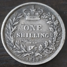 Moneda Regatul Unit - 1 Shilling 1868 - Argint