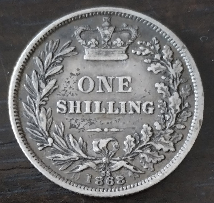 Moneda Regatul Unit - 1 Shilling 1868 - Argint