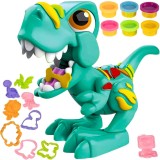 Set Dinozaur cu Plastilina, Instrumente de Modelare, 6 Culori Diferite de Pasta Modelatoare, Miscari Realiste, Eclozare, Usor de Folosit si Curat, Juc