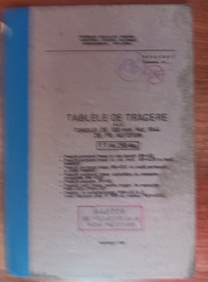 myh 36f - Tablele de tragere ale tunului - 1987 foto