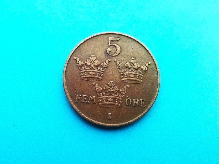 5 Ore 1941-Suedia-XF++++AUNC