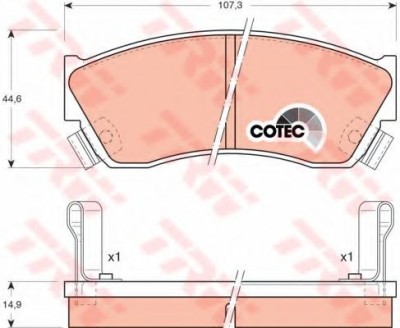 Set placute frana,frana disc SUZUKI SWIFT II Hatchback (EA, MA) (1989 - 2005) TRW GDB883 foto