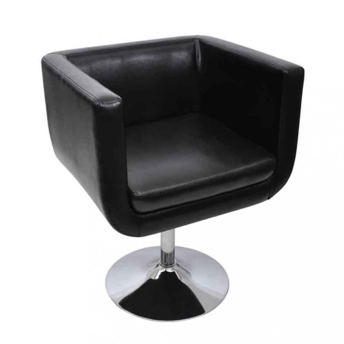 Scaun de bar, negru, piele ecologica