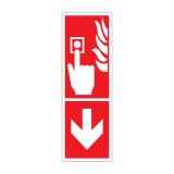 Indicator PSI Buton alarmare incendiu cu săgeată &icirc;n jos