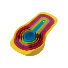 Set 6 linguri de măsură, plastic, multicolor
