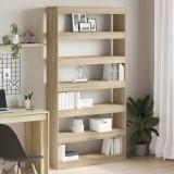 Bibloteca vidaXL Sonoma Oak Lemn prelucrat 100 x 30 x 198 cm Rafturi