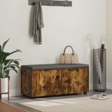 vidaXL Bancă pentru hol cu pernă Stejar fumuriu 100 x 38 x 46 cm 891492