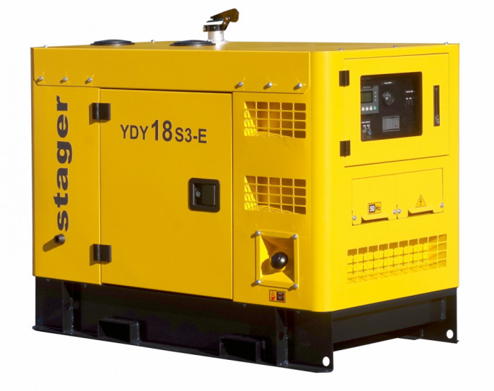 Stager YDY18S3-E Generator insonorizat 18kVA, 23A, 1500rpm, trifazat, diesel