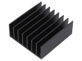 Radiator extrudat cu aripioare negru 61mm TO218 TO220