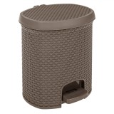 Coș de Gunoi Plastic, Model Diamond, Culoare Taupe, Capacitate 7L, Oem