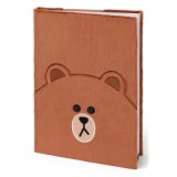 Line Friends Plush Notebook (Brown)