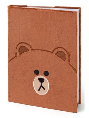 Line Friends Plush Notebook (Brown) foto