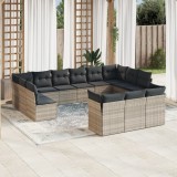 Gossi set canapele de gradina cu perne, 13piese gri deschis poliratan