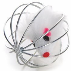 Jucarie soricel &amp; minge metalica jk &oslash; 6 cm