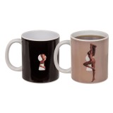 Cana Termosensibila cu Silueta Stripper Girl, Neagra