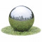 vidaXL F&acirc;nt&acirc;nă sferică de grădină cu LED-uri, 20 cm, oțel inoxidabil