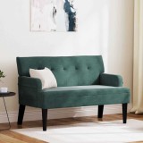 vidaXL Bancă Chesterfield Verde &icirc;nchis 112 x 65,5 x 75 cm Catifea 42019288