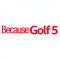 Sticker auto pentru parbriz Because Golf 5, 50 cm, Rosu