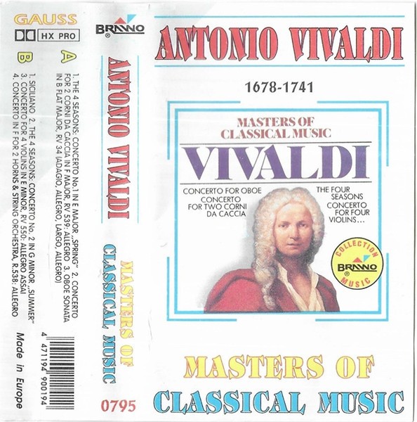Casetă audiovAntonio Vivaldi &ndash; Masters Of Classical Music