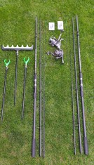 Set 2 Lansete Slim Feeder 3, 90m, 180 Gr, 2 Mulinete 6000, Senzori, Suporti