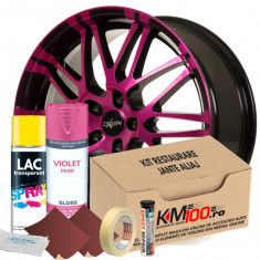 Kit reparatie jante, culoare VIOLET (V1) - Cod RAL: 4008