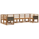 vidaXL Set de canapele de exterior 7 pcs natural Lemn Solid de Acacia 3385505